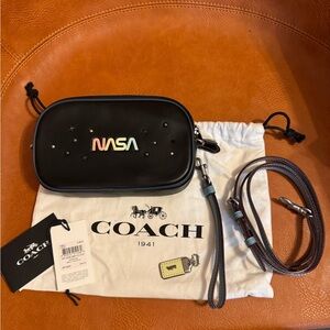 Coach 1941 x Nasa space crossbody clutch glovetanned leather